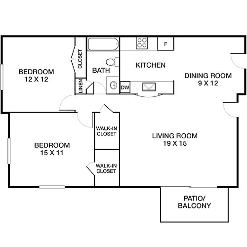 Floorplan - Royal Crest Warwick Apartment Homes