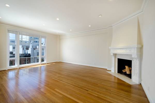 Living Room with Fireplace - 2140 Pacific Ave