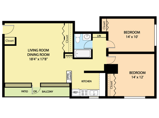 Floorplan - Layton Hall Apartments