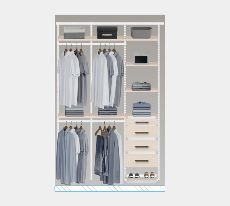 Primary Bedroom Walk-in Closet Design (left side)- Being build now - 355 El Faisan Dr