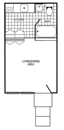 Studio - Foxglove Apartments