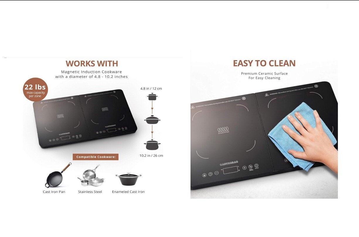 24. Double induction cooktop (versatile cookware options & easy clean) - 137 E 755 S