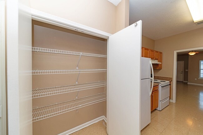 Pantry with built-in shelving - Lakeview Subdivision