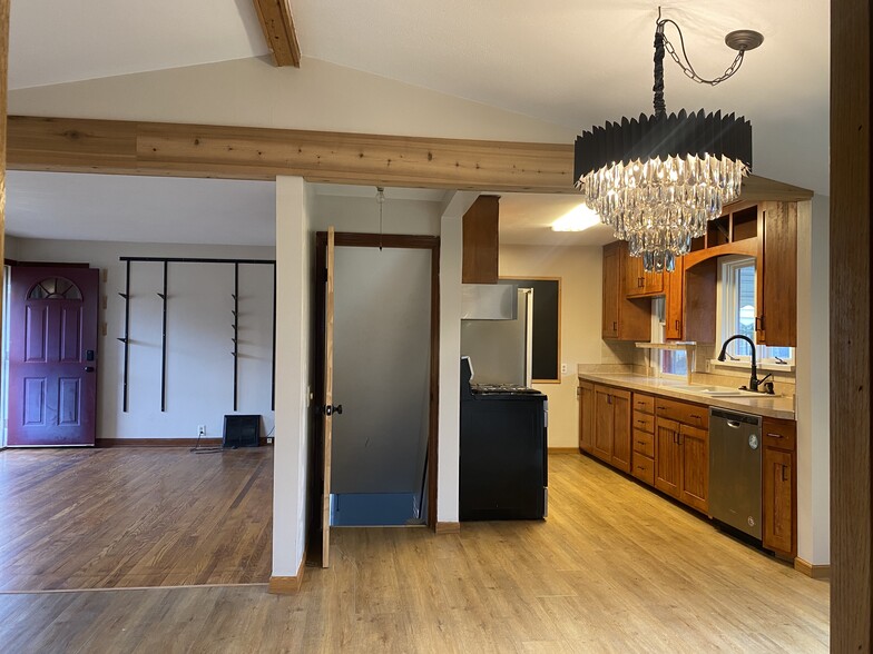 View of kitchen and living room from dining room - 855 Wabash Ave S