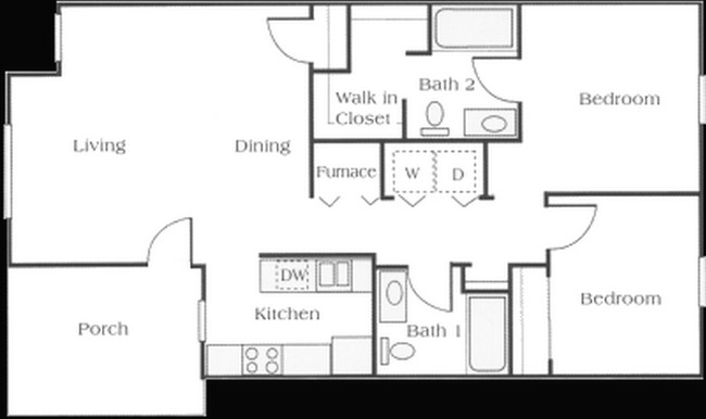 2BR/2BA - Canterbury House and Canterbury Woods