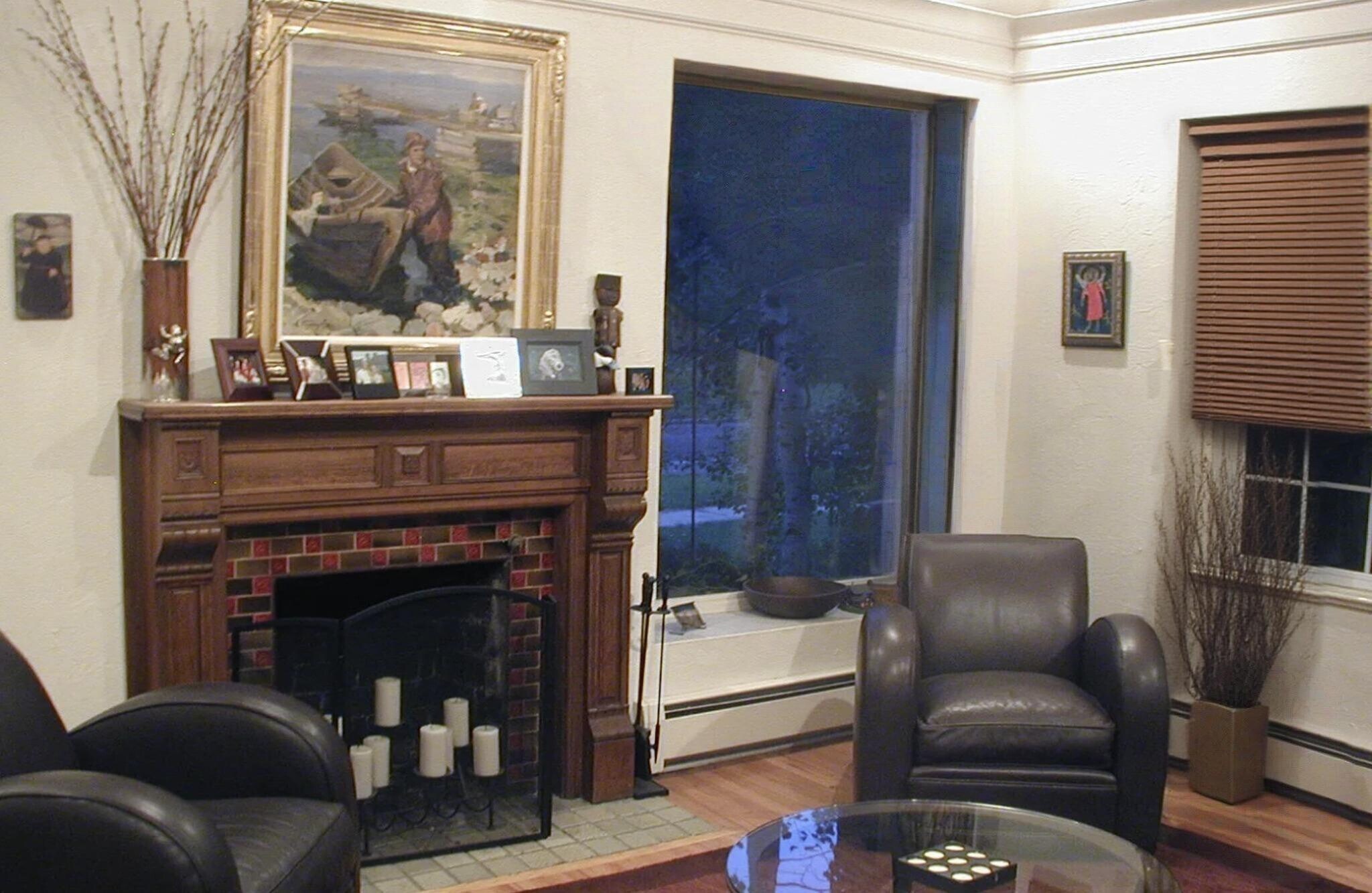 Living room with fireplace - 4326 E 17th Avenue Pky