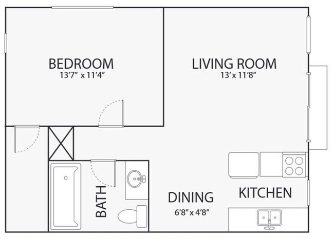 1BR/1BA - The Mark Embers Apartments