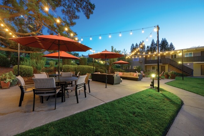 Community patio at Pleasanton Heights Apartments - Pleasanton Heights
