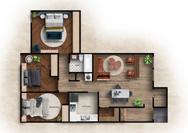 Floorplan - Hilltop/Parkview Apartments
