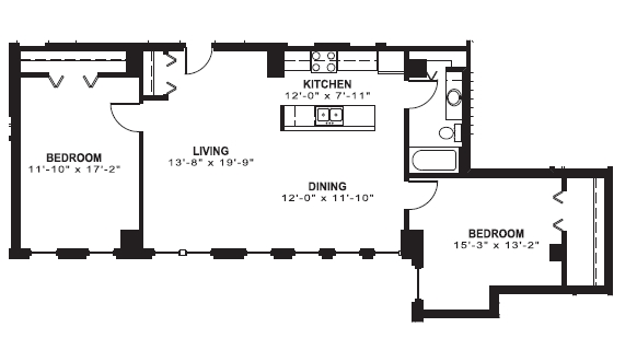 2BR/1BA - Historic Louis Joliet Apartments