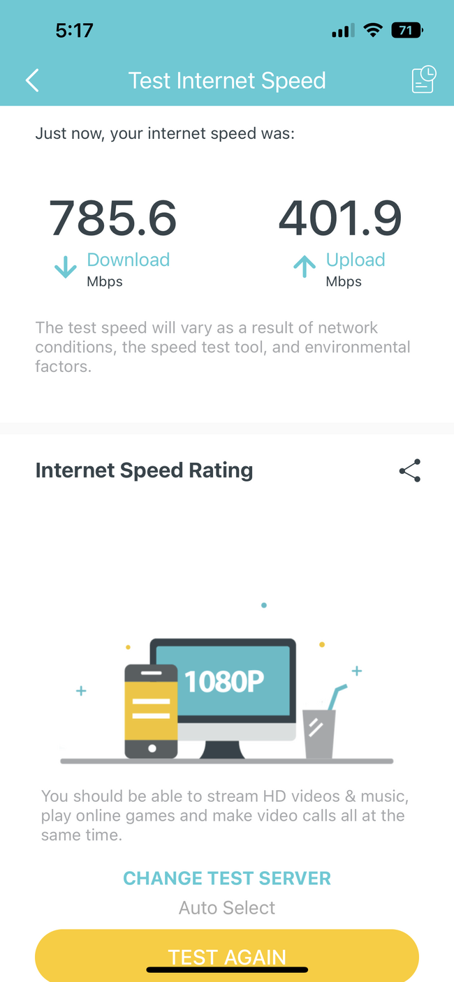 WiFi speed - 1357 Ross St