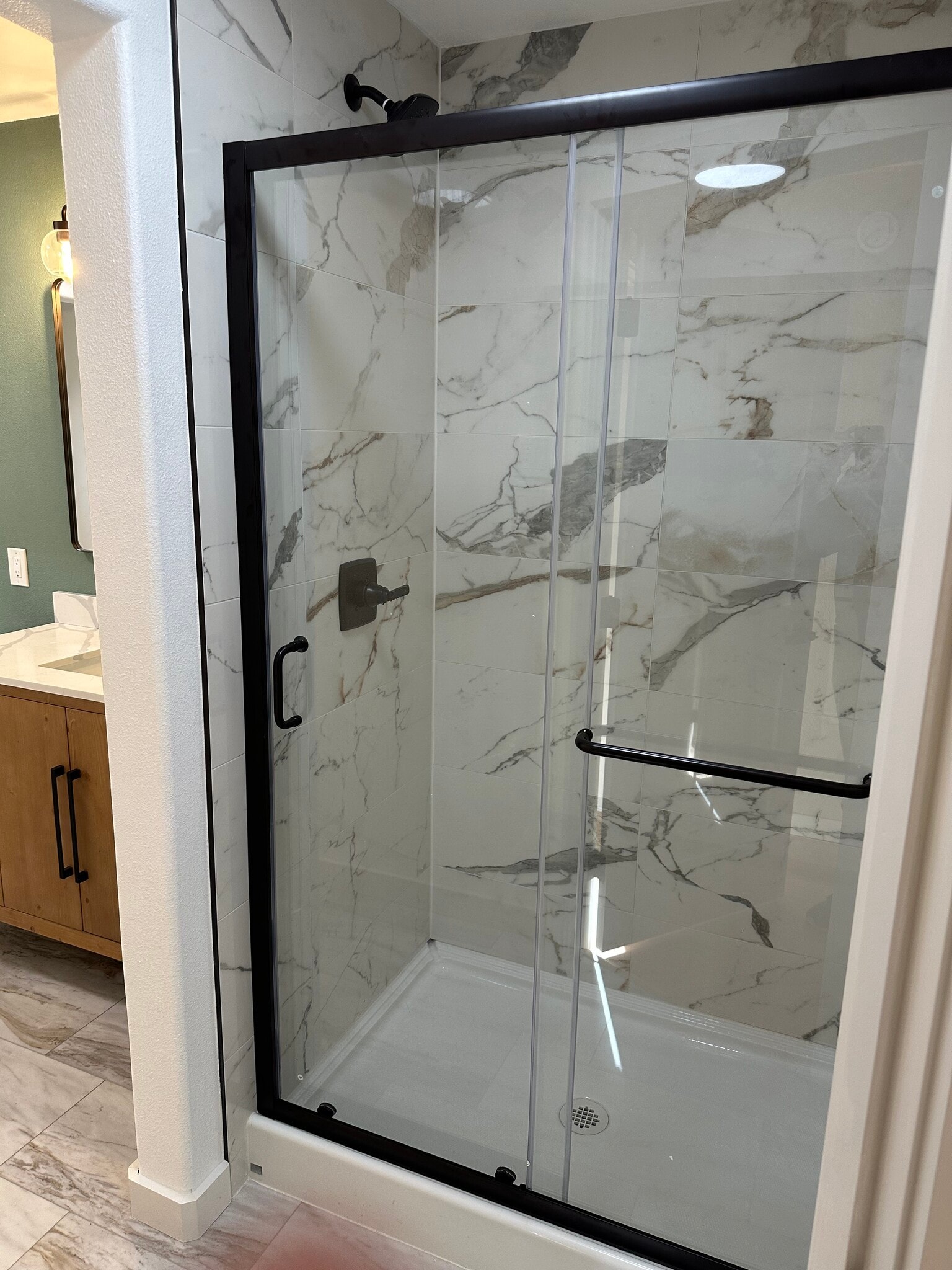 The spa-like shower sets this bathroom apart. - 1879 N Jantzen Ave