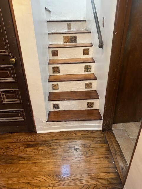 Even the staircase is charming with tiles from 1928 - 367 Beloit Ave