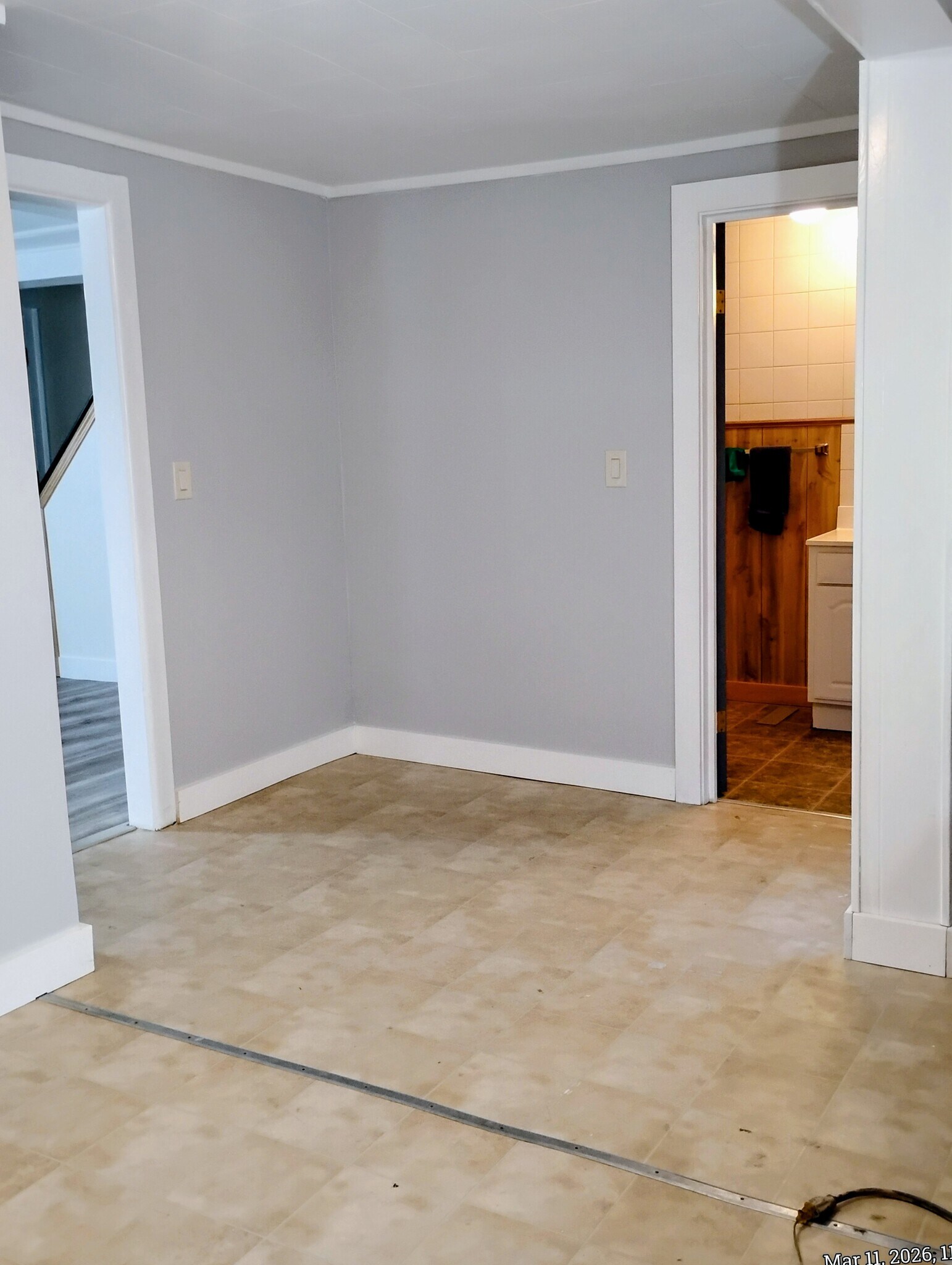 Eat in kitchen, spot for small table. Door to Left leads to LR, right door leads to Full Bath. - 44 Coolidge St