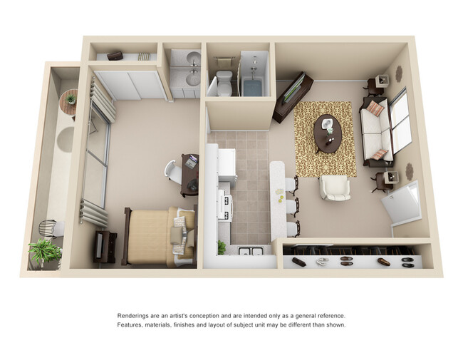 1 Bedroom | 1 Bathroom - Campus Crossings at Riverside