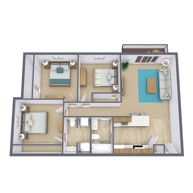 Floorplan - Deerfield Apartments Council Bluffs