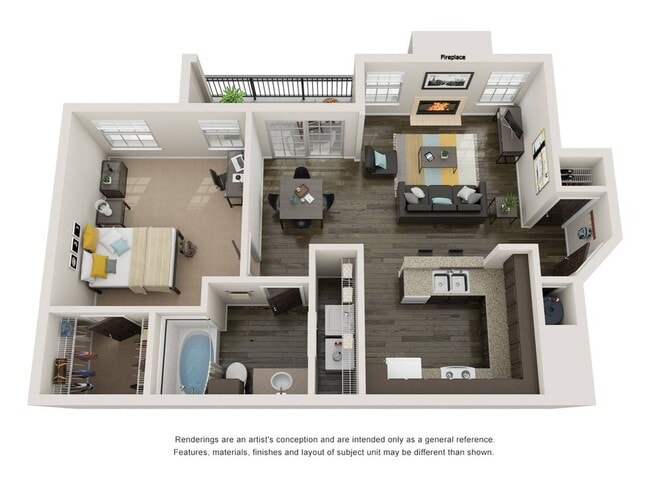 Apartment Layout - 1665 S Radisson Dr