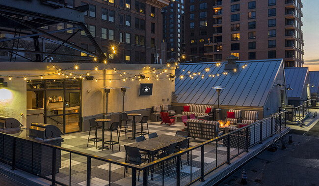 Rooftop Patio with firepit and big screen TV - 333 on the Park