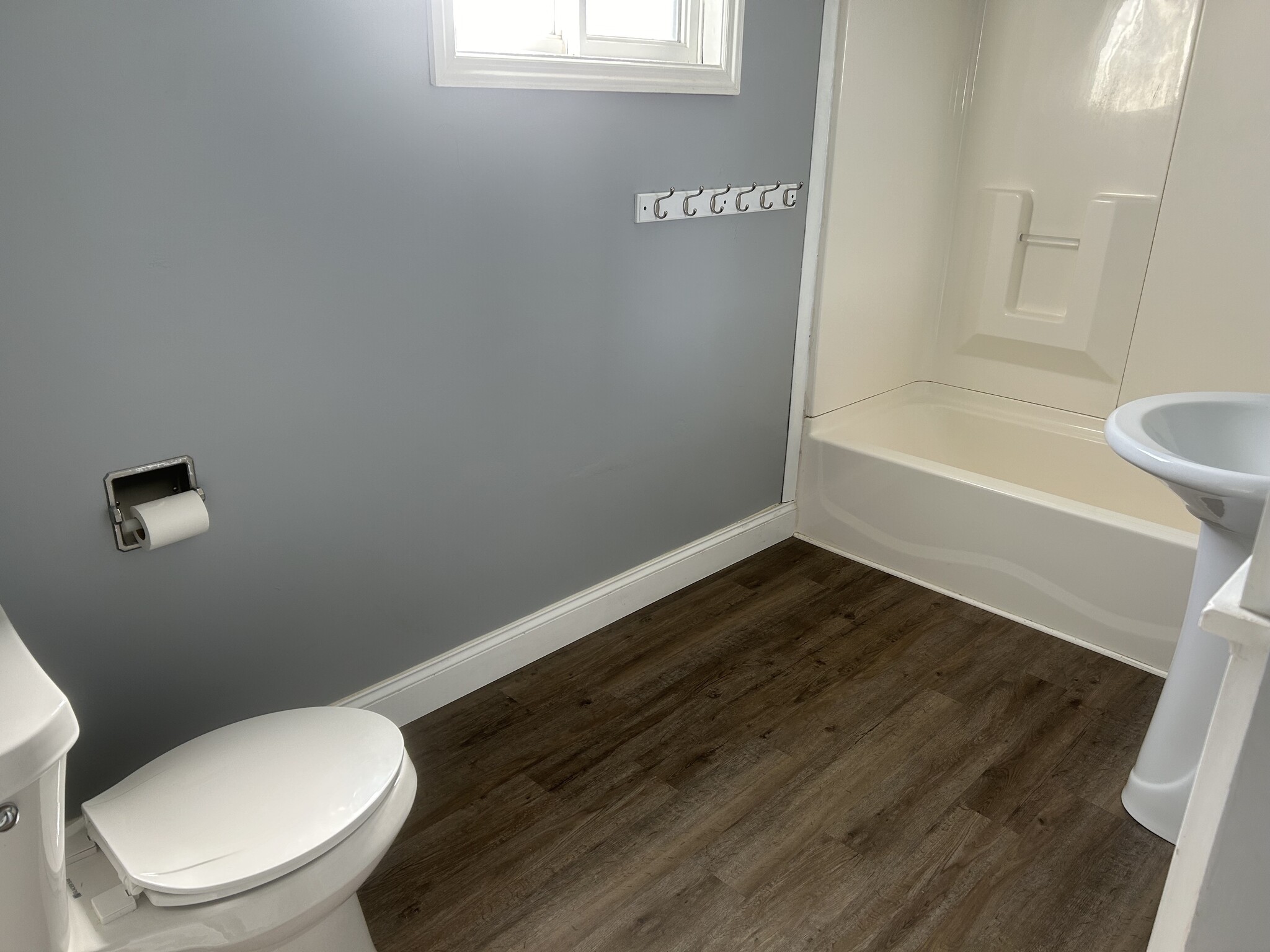 Plenty of room in the bathroom for extra storage unites. - 203 Reibold Rd