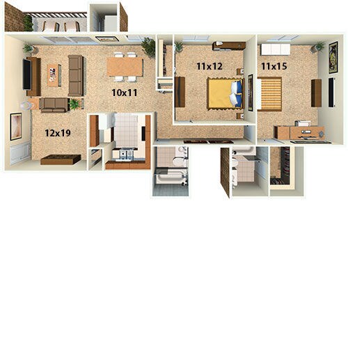 Floorplan - Parkway Apartments