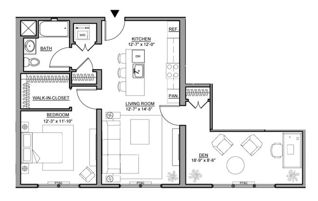 Floorplan - North Washington Square @ Hickory: In-Unit Washer & Dryer, Cold Water, Fitness Center, Sauna, Bar...