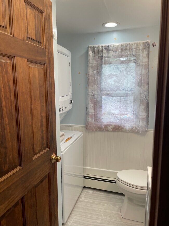 First floor bathroom with stackable washer/dryer - 53 Cornwell Ave