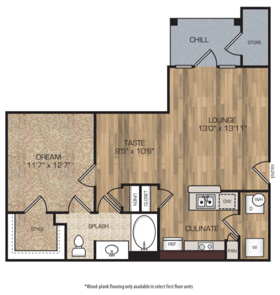 724 Sq Ft - Encore Landing Apartments