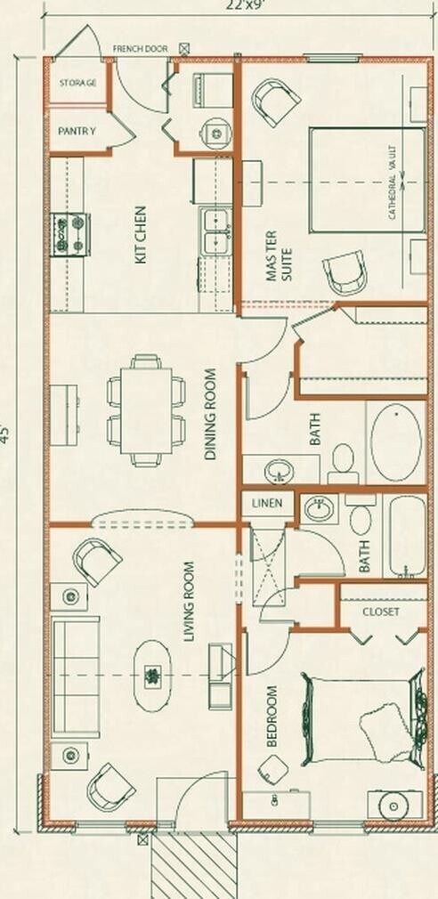 Unit layout. - 1040 Charlie Daniels Pkwy