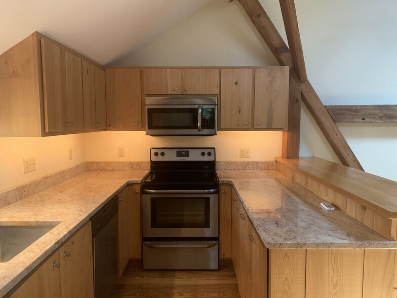 Kitchen: handmade cabinetry, stove - 7098 FERRY Rd