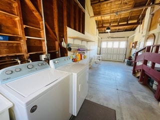 Garage with washer /dryer view - 160 Hazelwood Dr