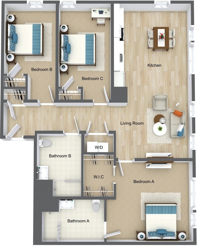 3 Bedroom 2 Bathroom - The Point at Weymouth