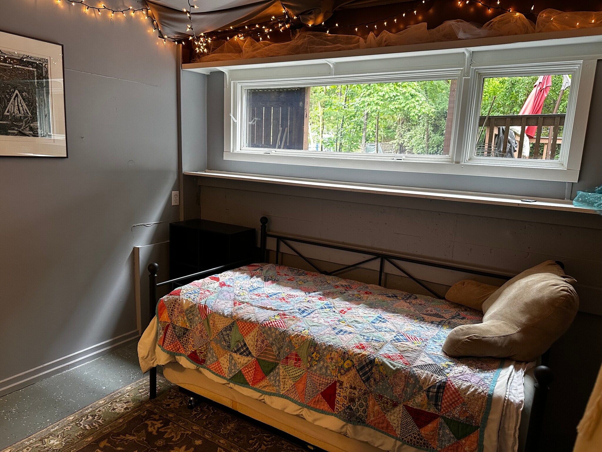 Extra room as twinkle lights and a cloth, drop ceiling. - 108 Lisa Dr
