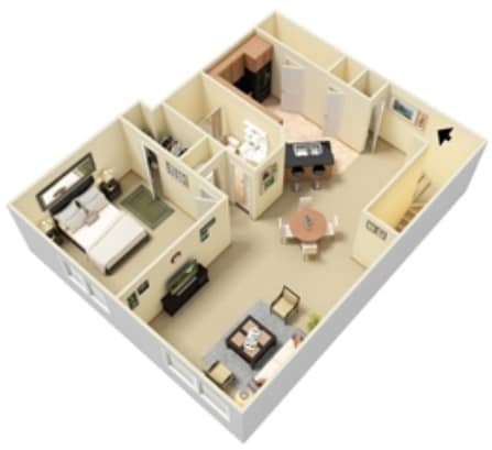 1BR/1BA - Houston Villas East & West
