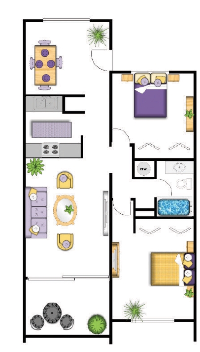 Floorplan - Ariana at El Paseo Boutique Apartment Homes