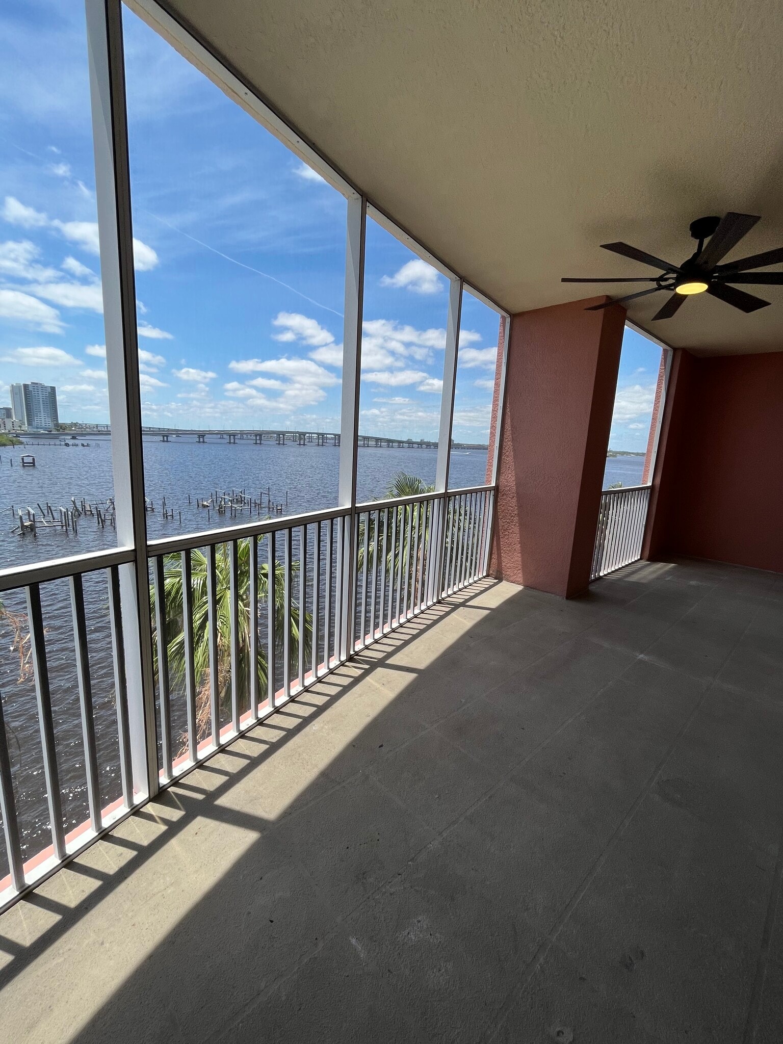 View of Edison bridge from covered lanai - 2743 1st St
