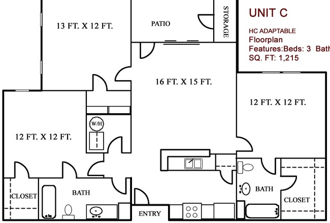 3BR/2BA - Villas on the Hill