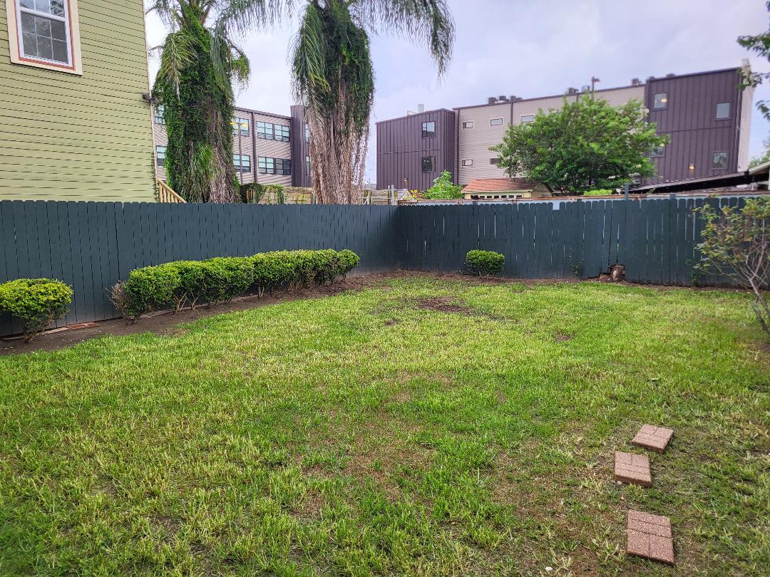fenced in rear yard - 2530 Jena St