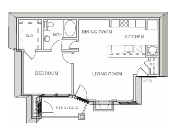 1BR/1BA - Indian Creek Apartments