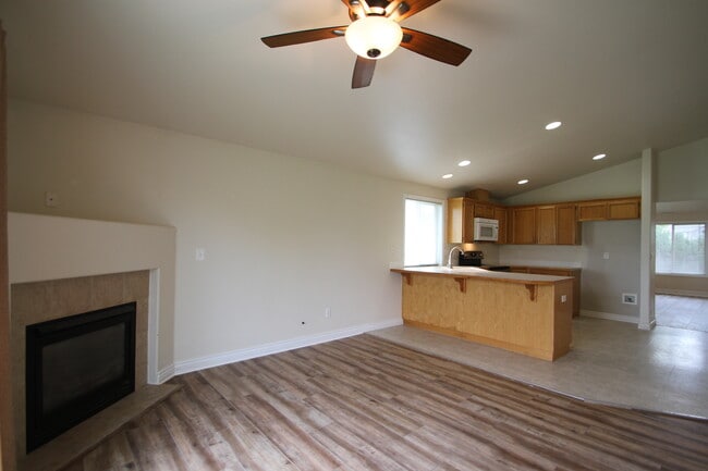 Bar height counter with space for bar stool seating. - 9624 Spencer Ct
