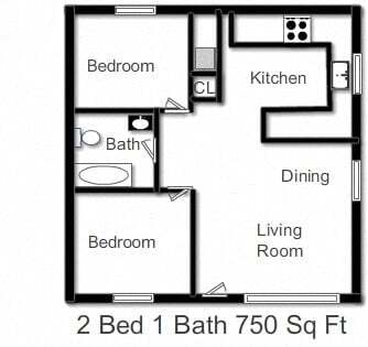 Floorplan - Island Park Apartments