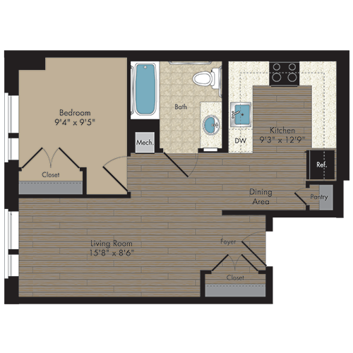 Floorplan - Hodge on 7th - Senior Living