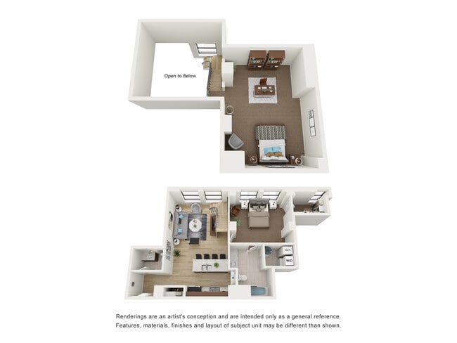 1x1.5 Penthouse Loft M - Residences at 150 Bagley
