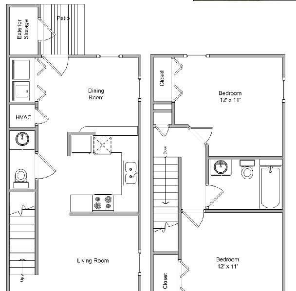 2BR/1.5BA - Wellington Square