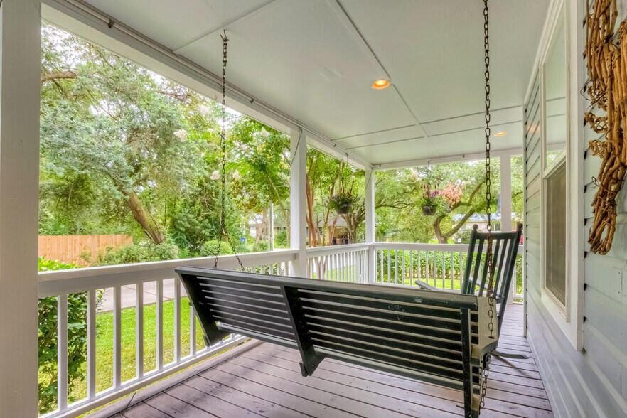 Your view while you swing on your covered porch - 408 Woodland Shores Rd