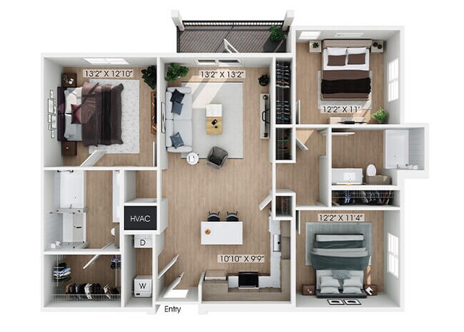 Floorplan - Hawkley Apartments