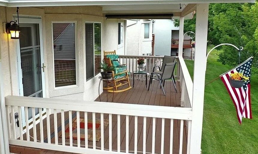 private balcony on greenbelt - 152 Las Lunas St