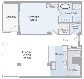 1BR/1.5BA - Silo Point