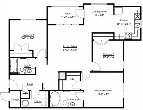 3BR/2BA - Magnolia Pointe