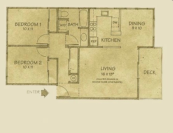 2BR/1BA - Laureate Court