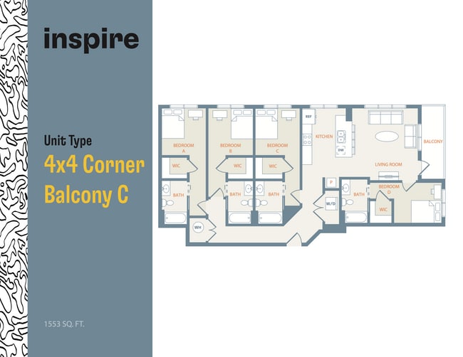 4x4 Corner Balcony C - Inspire